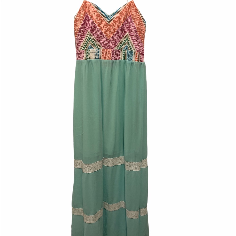 Flying Tomatoes boho maxi dress sz M